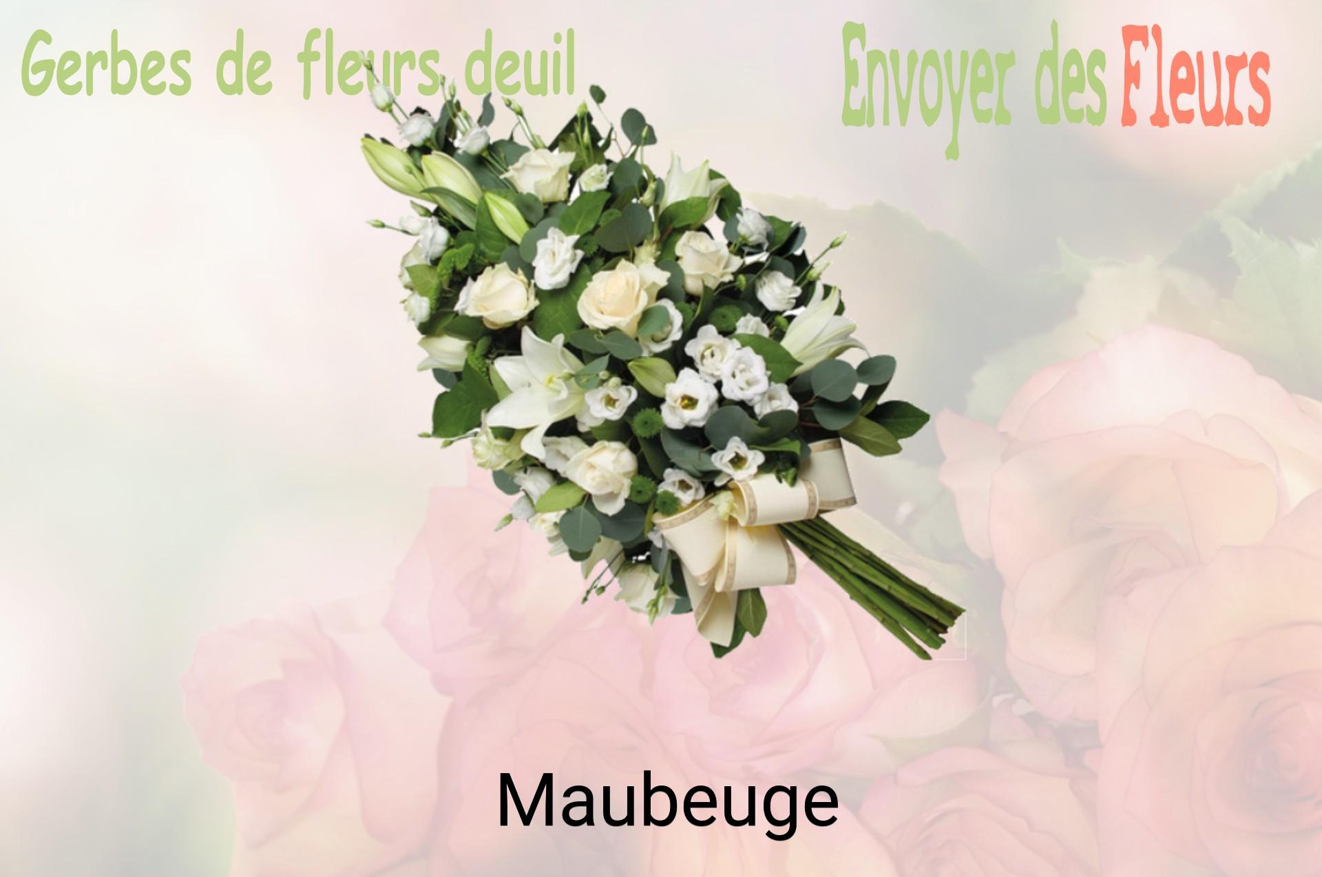 Gerbe de fleurs de deuil livrée à Maubeuge